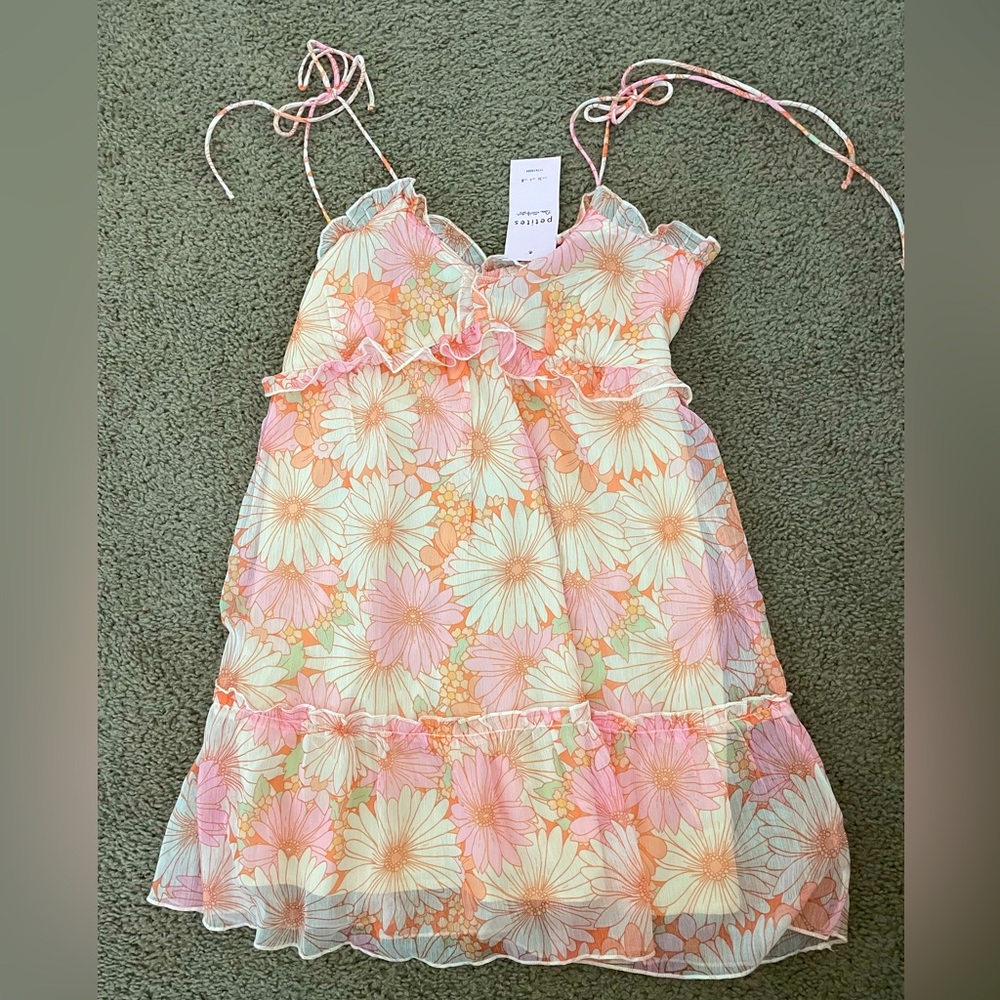 Miss Selfridge Petite Mini Chiffon Dress